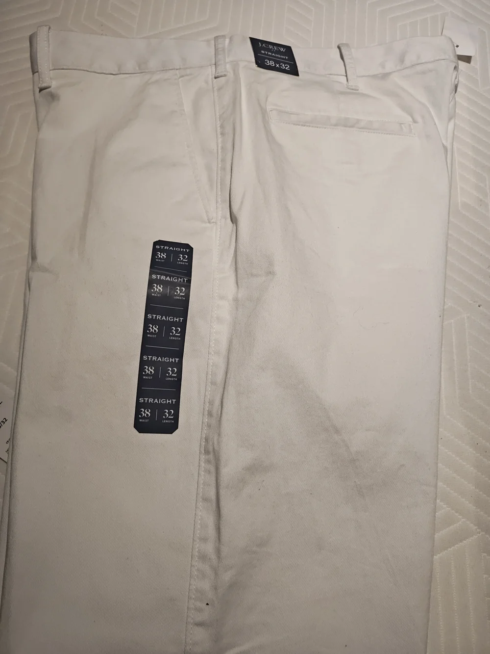 J. Crew Men's Straight-Fit Pants in White